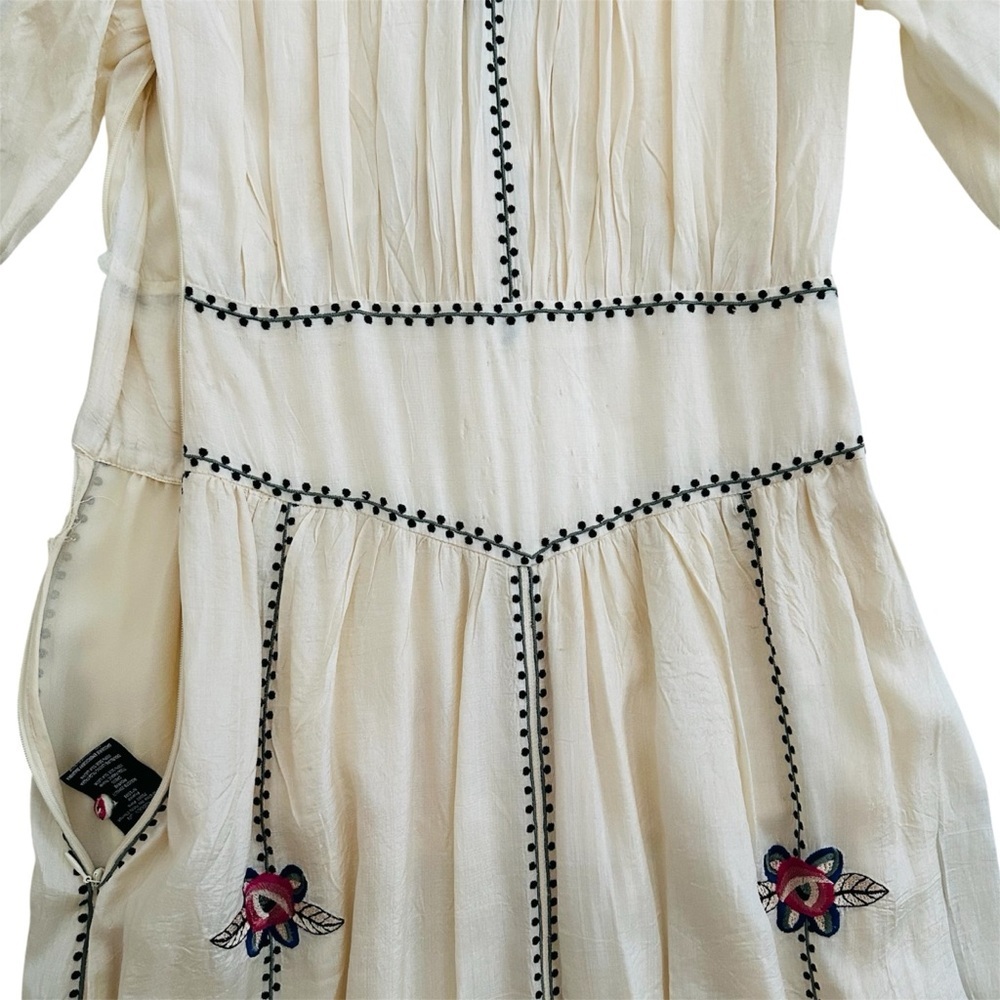 Isabel Marant Moyrae Embroidered Floral Silk Maxi Dress size 36 | US 4 Bohemian - Picture 14 of 16